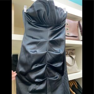 Black strapless dress